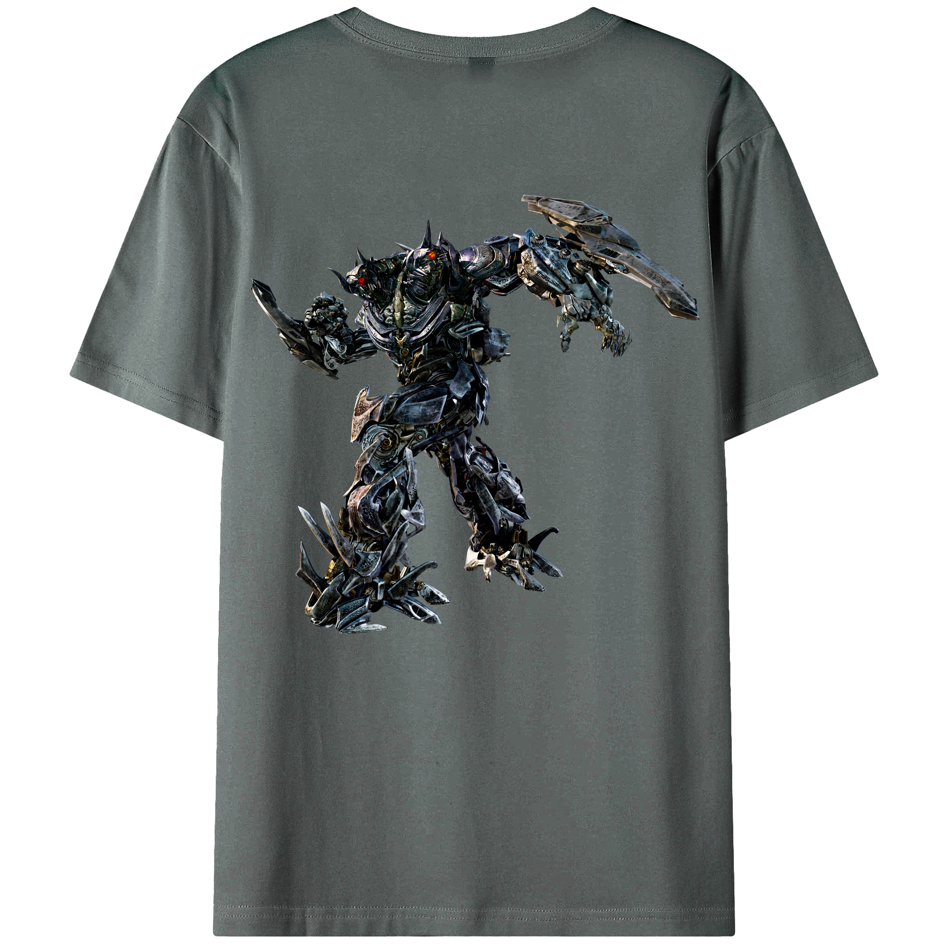 （画像用） Transformers トランスフォーマー 綿100％ メンズ半袖Tシャツ（バックプリント） 通気性
